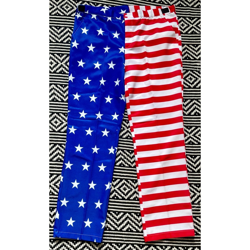 Spirit Halloween Patriotic American Flag Tie & Pant Set - Picture 2 of 13
